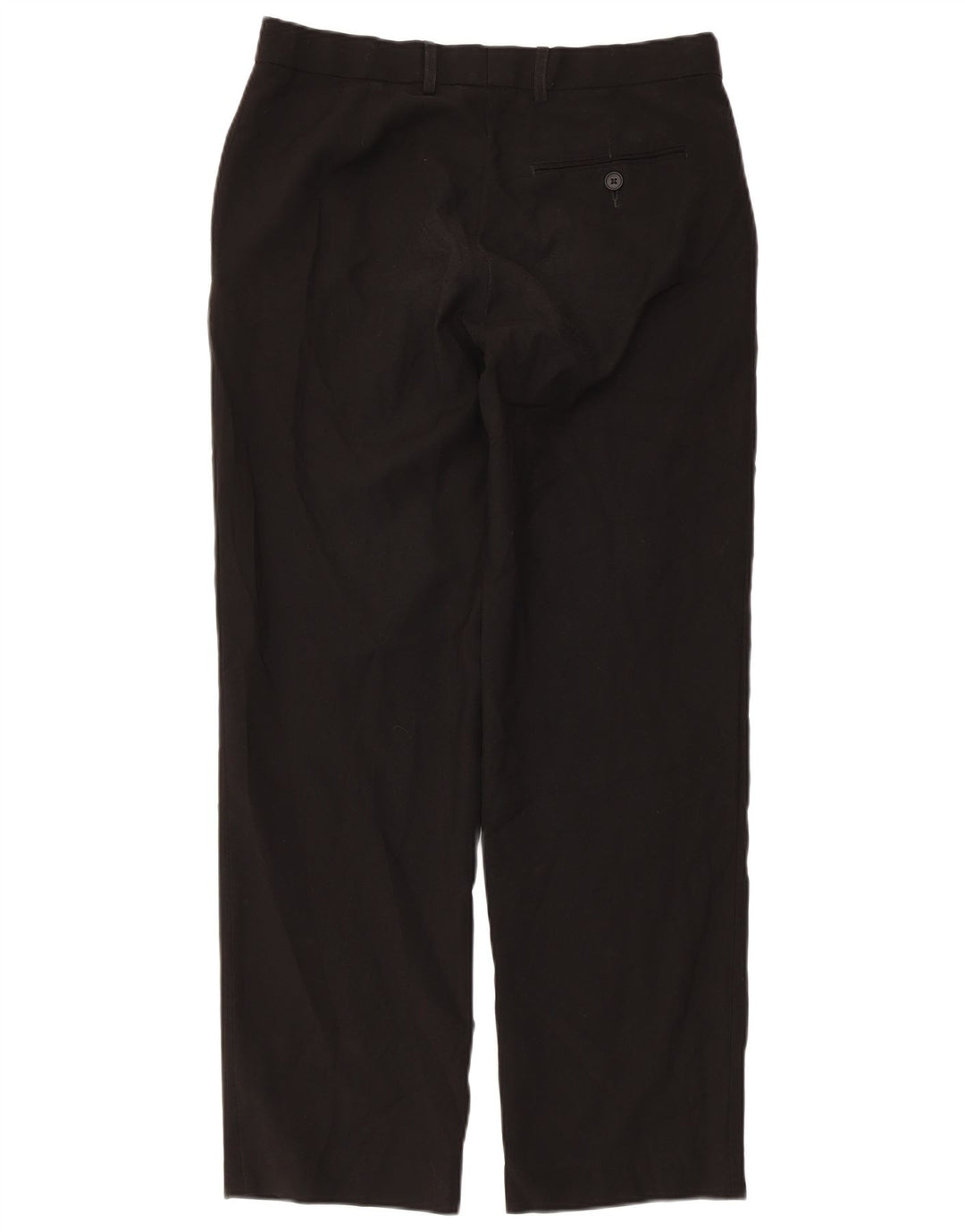 Pantaloni da abito dritti da uomo Marks & Spencer vestibilità regolare W32 L31 neri