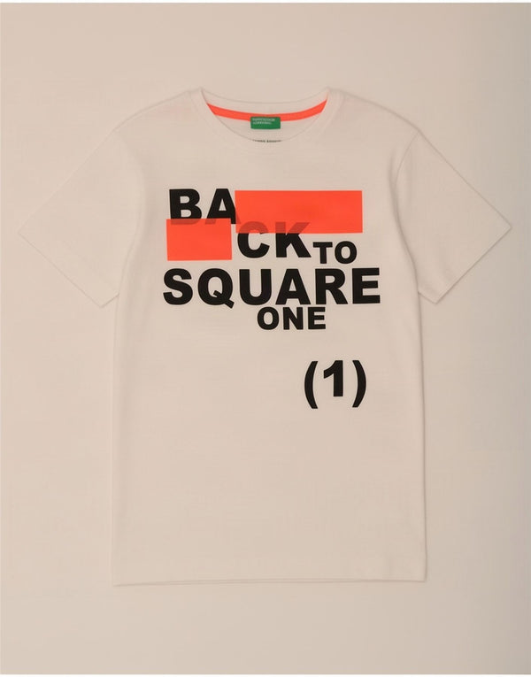 T-shirt grafica per ragazze Benetton Top 11-12 anni Bianca
