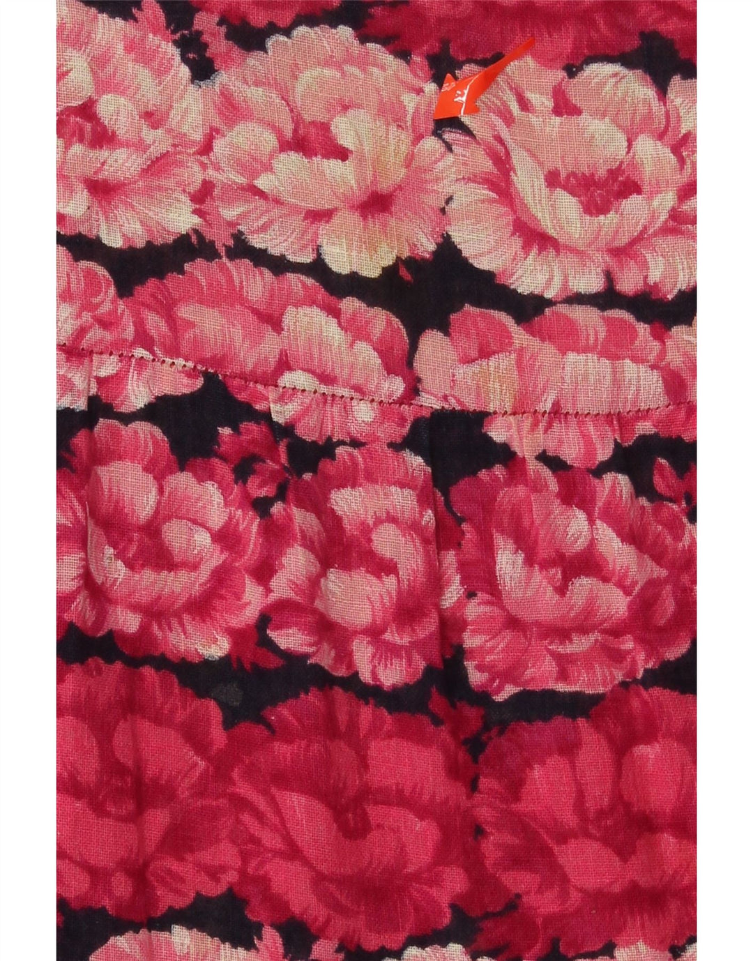 VINTAGE Womens A-Line Skirt W28 Medium Red Floral Vintage Vintage and Second-Hand Vintage from Messina Hembry 