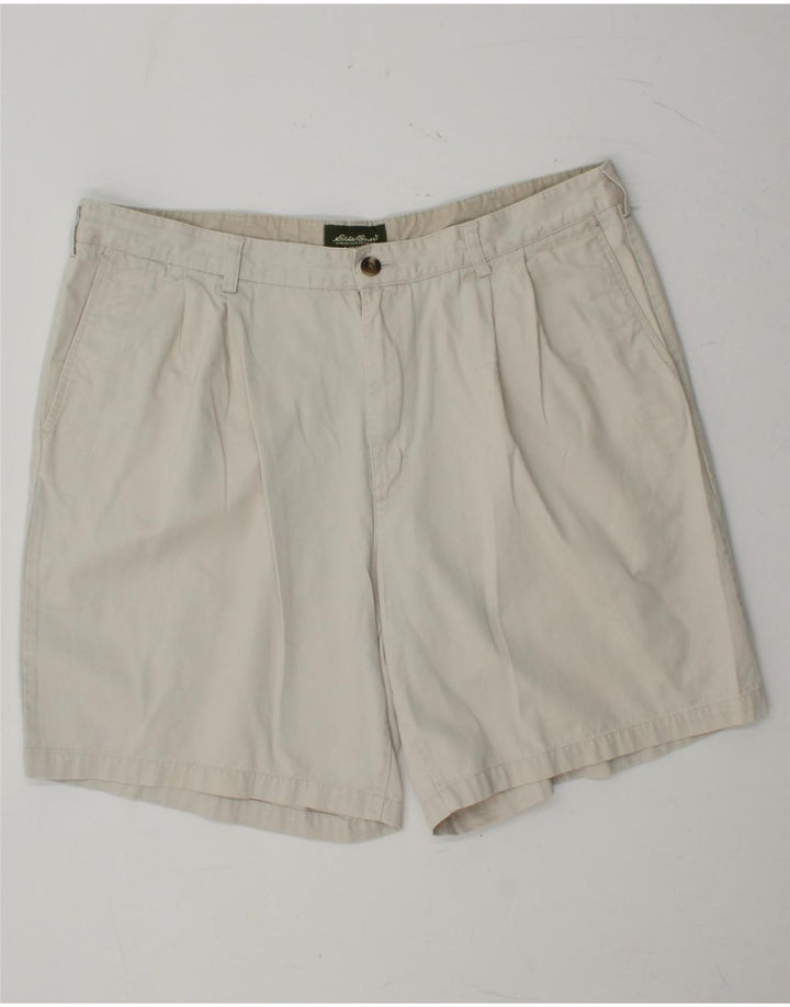 Pantaloncini chino con ancoraggio da uomo EDDIE BAUER W40 XL cotone bianco