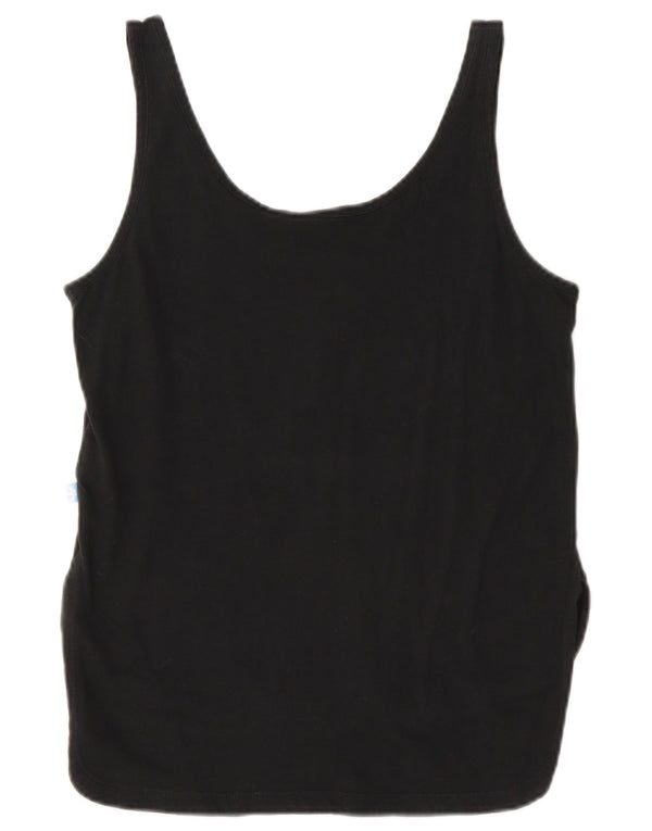 Canottiera grafica da donna Adidas UK 10 piccola in cotone nero