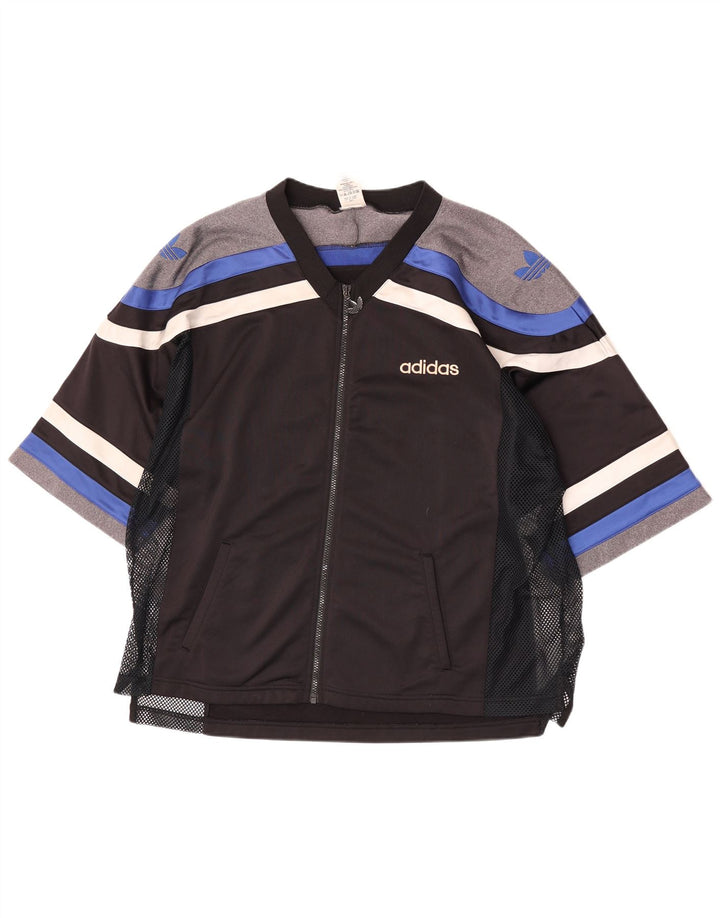 Giacca da tuta grafica da uomo Adidas UK 40/42 Medium Black Colourblock