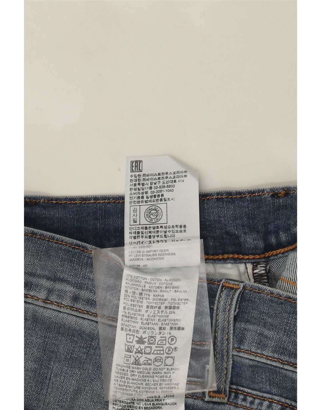 Jeans Levi's Uomo 512 Slim Tapered W29 L32 Cotone Blu