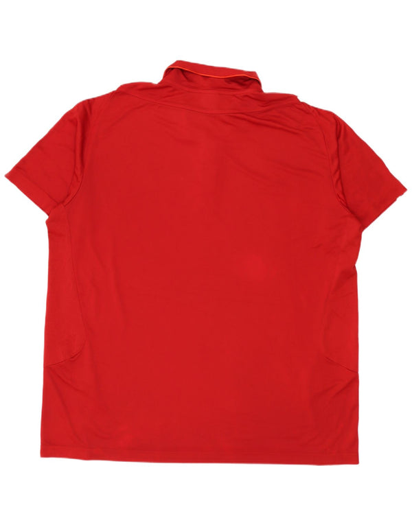 Polo Adidas Climacool da uomo IT 50/52 2XL Poliestere color block rosso