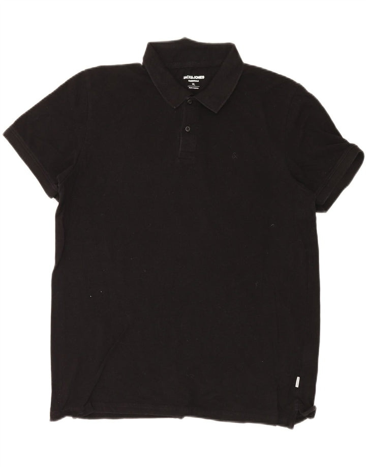 Polo da uomo JACK & JONES XL in cotone nero