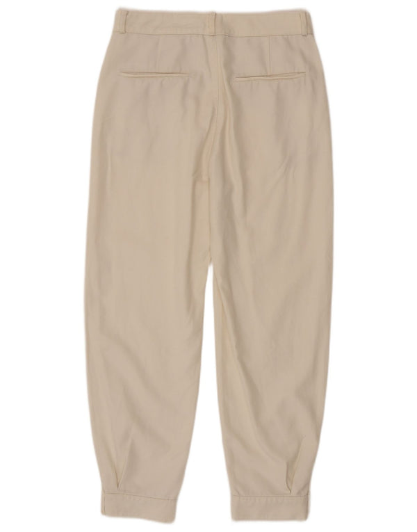 Pantaloni chino da jogging da donna Massimo Dutti EU 38 Small W28 L27 Bianco