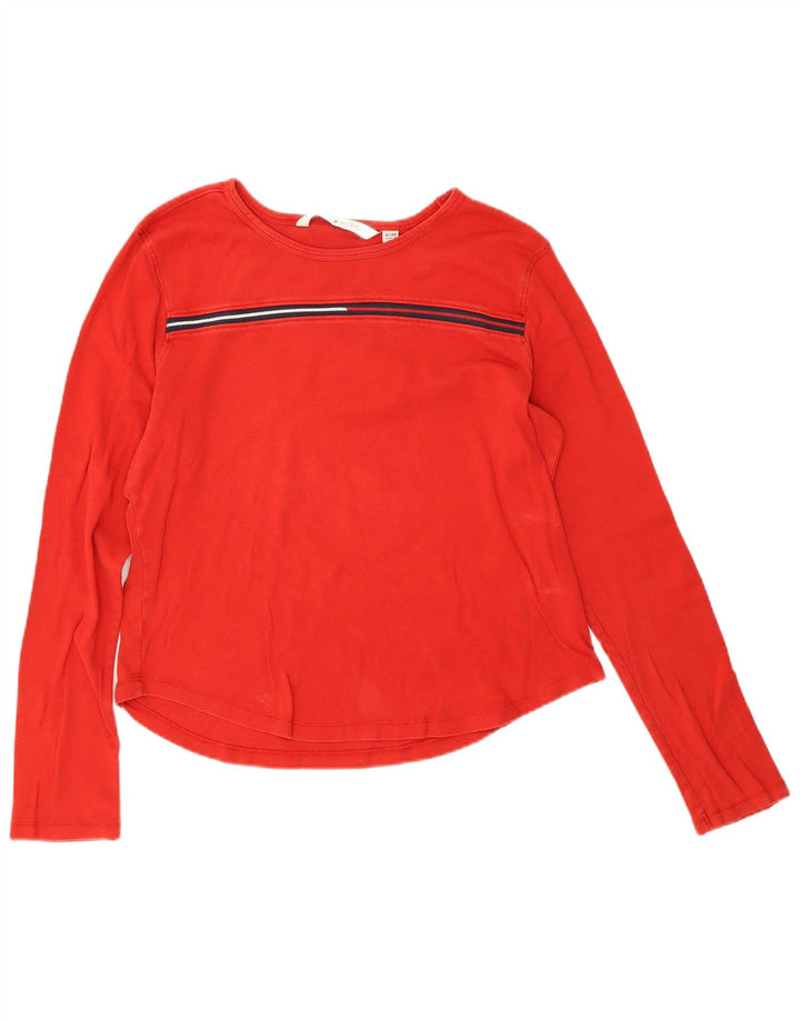 Top manica lunga da donna Tommy Hilfiger UK 18 XL Rosso