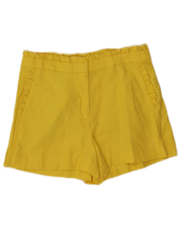 Pantaloncini casual a vita alta da donna J. Crew US 4 Small W29 Lino giallo