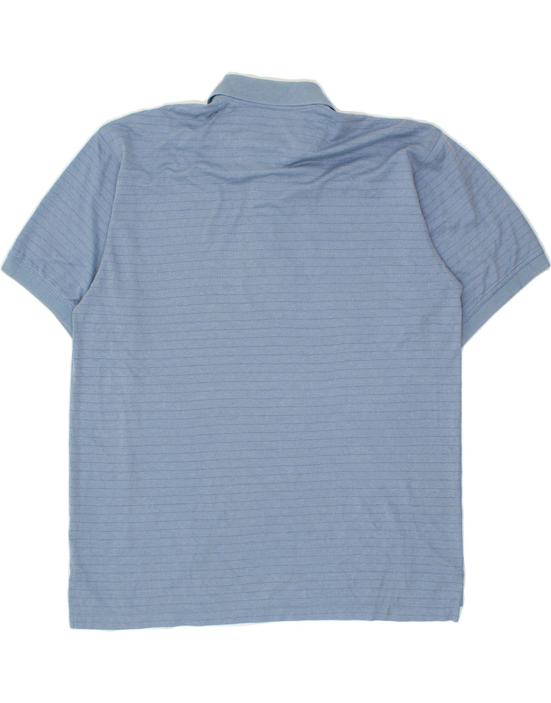 IZOD Mens Polo Shirt Large Blue Striped Cotton Vintage Izod and Second-Hand Izod from Messina Hembry 