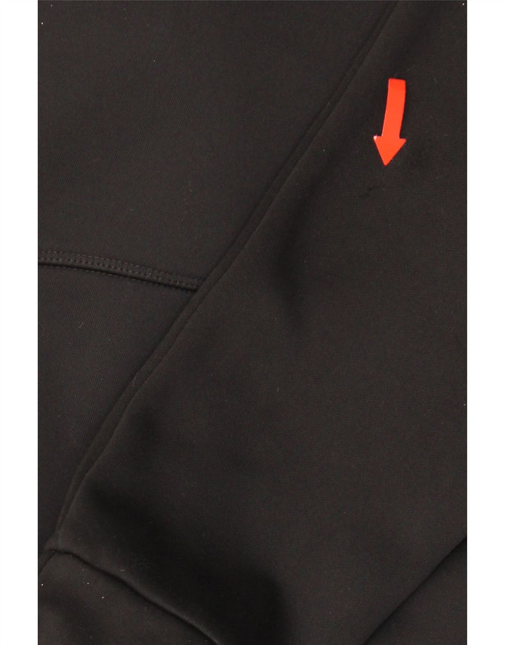 Maglione con cappuccio e zip da uomo Adidas piccolo in poliestere nero