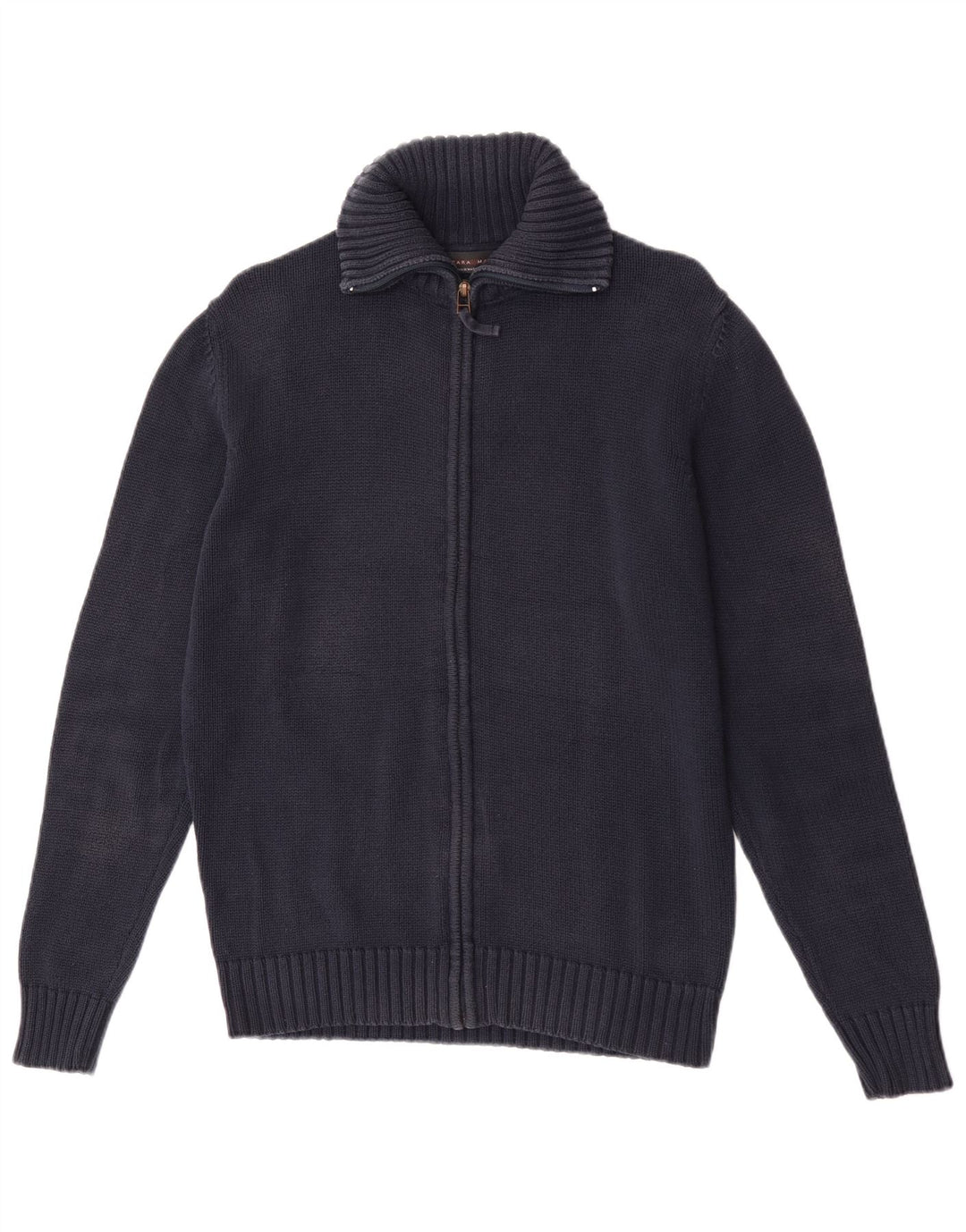 Maglione cardigan da uomo Zara blu navy medio
