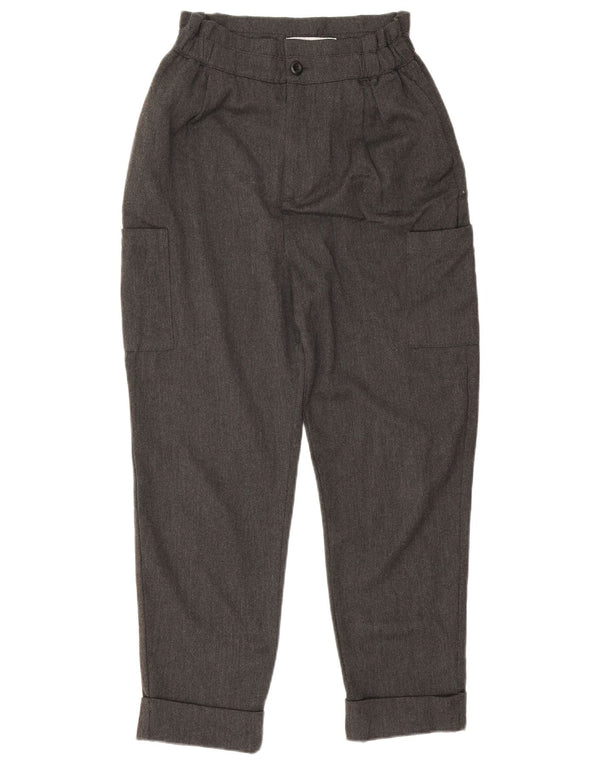Pantaloni cargo affusolati da donna Zara EU 34 2XS W24 L24 poliestere grigio