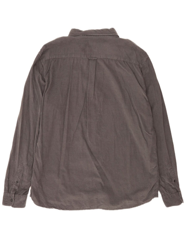 Camicia Quiksilver da uomo in velluto a coste vestibilità regolare 2XL cotone grigio