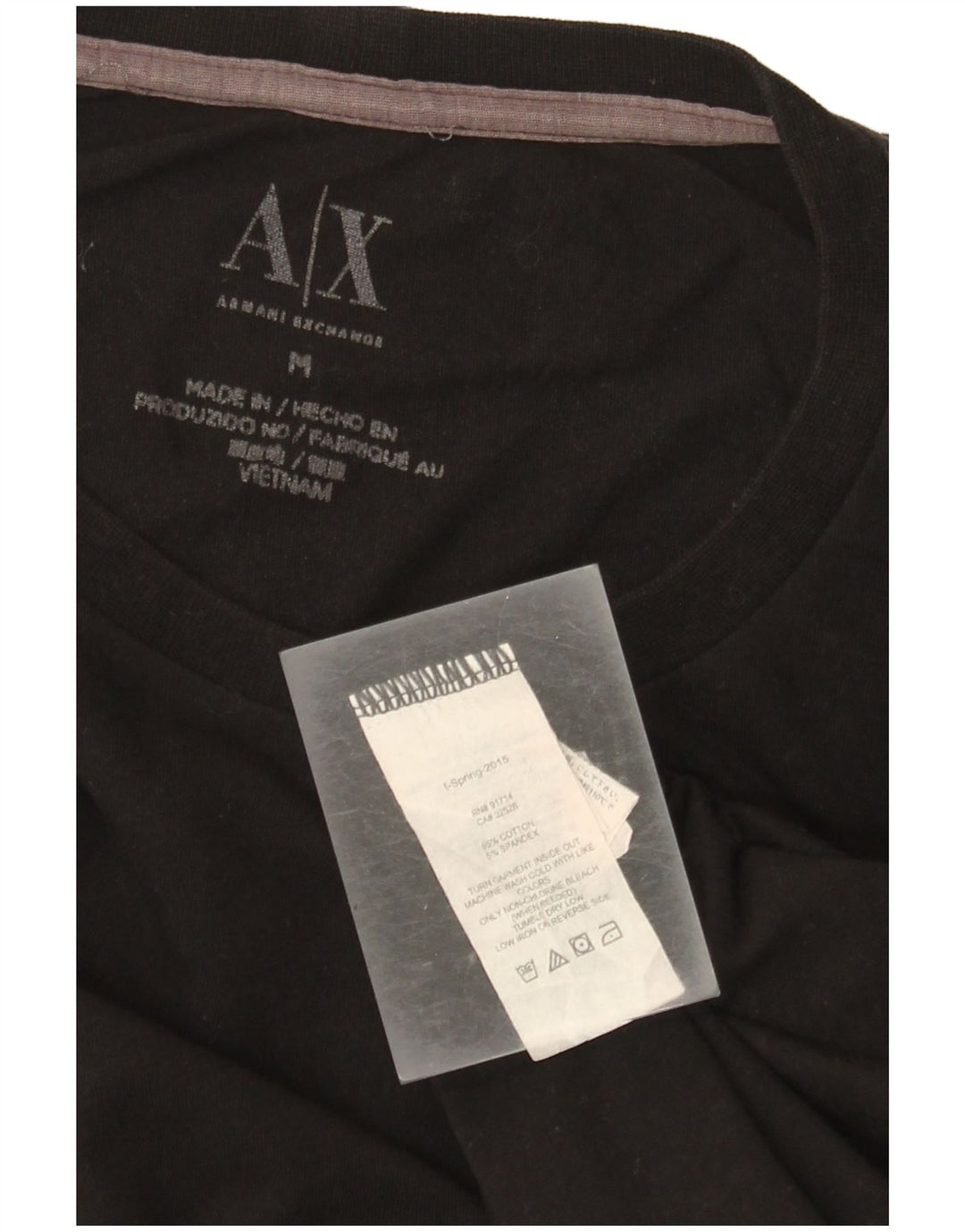T-shirt grafica da uomo Armani Exchange Top in cotone nero medio