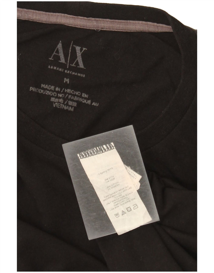 T-shirt grafica da uomo Armani Exchange Top in cotone nero medio