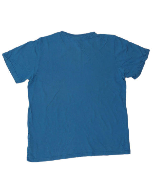 T-shirt grafica da uomo Adidas Top UK 40/42 cotone blu medio