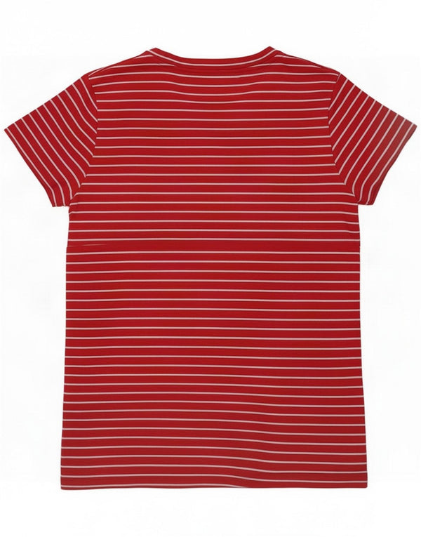 T-shirt da donna Tommy Hilfiger UK 10 Small Red Striped Cotton