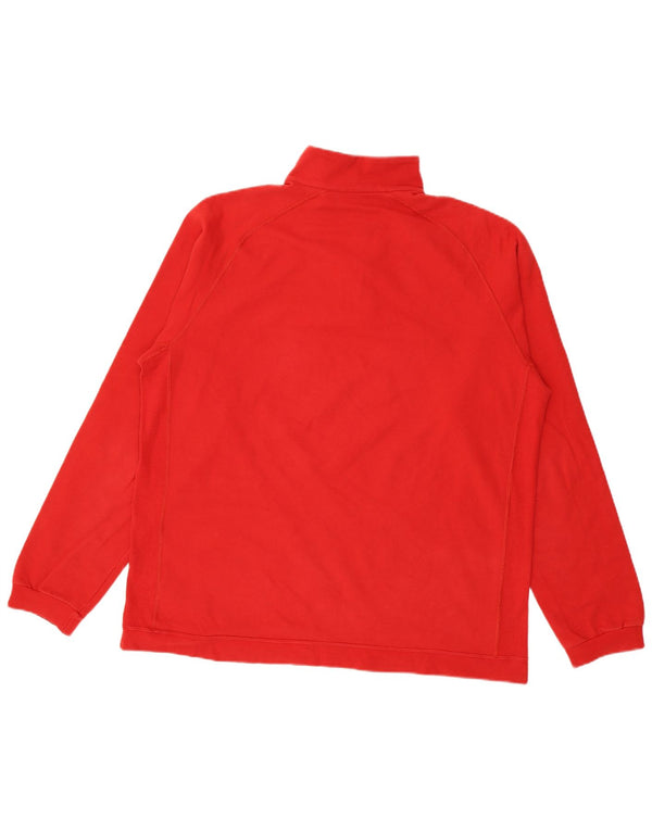 Felpa Champion da uomo con grafica con zip e collo, 2XL, cotone rosso