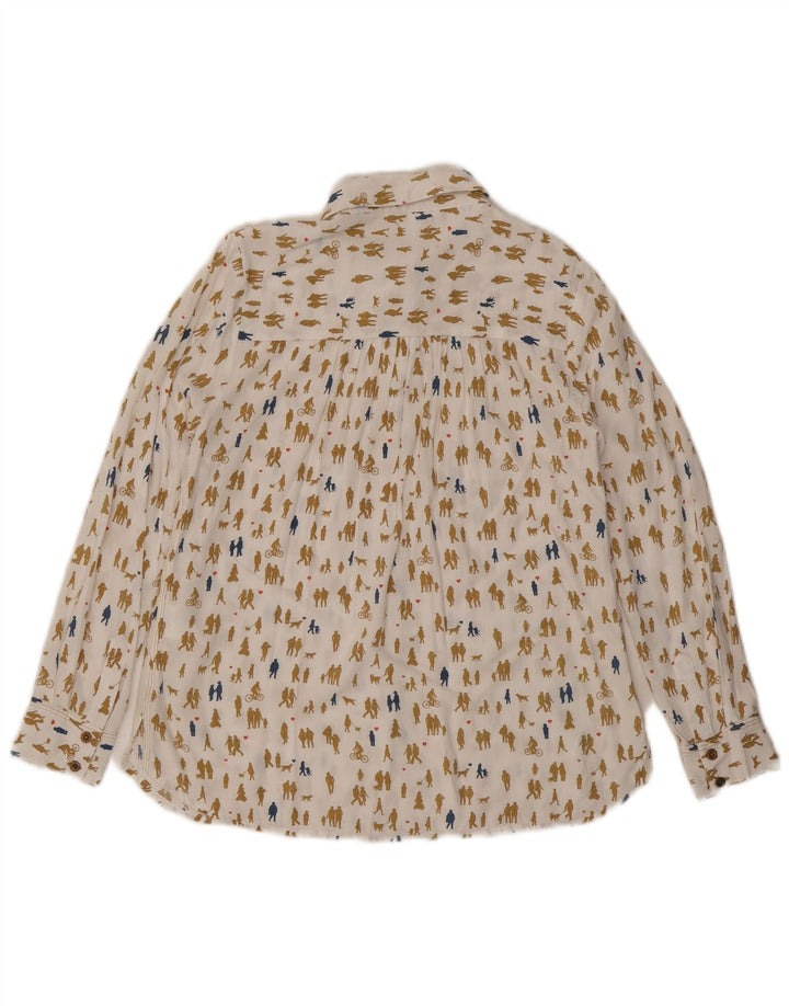 Camicetta da donna con motivo astratto di White Stuff UK 8 Small Bianco sporco