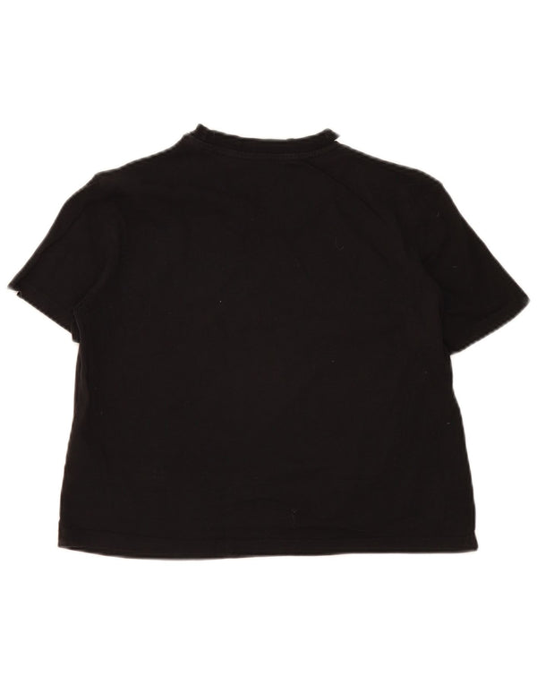 T-shirt corta da donna Adidas UK 8/10 piccola in cotone nero