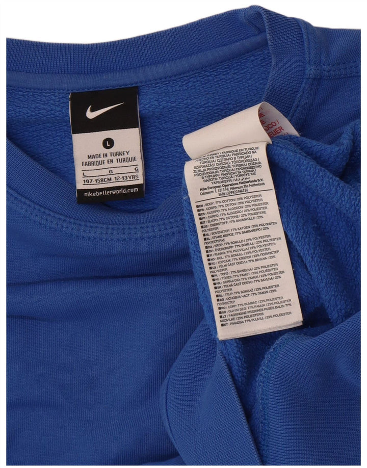 Felpa Nike Ragazzi Maglione 12-13 anni Large Blu Cotone