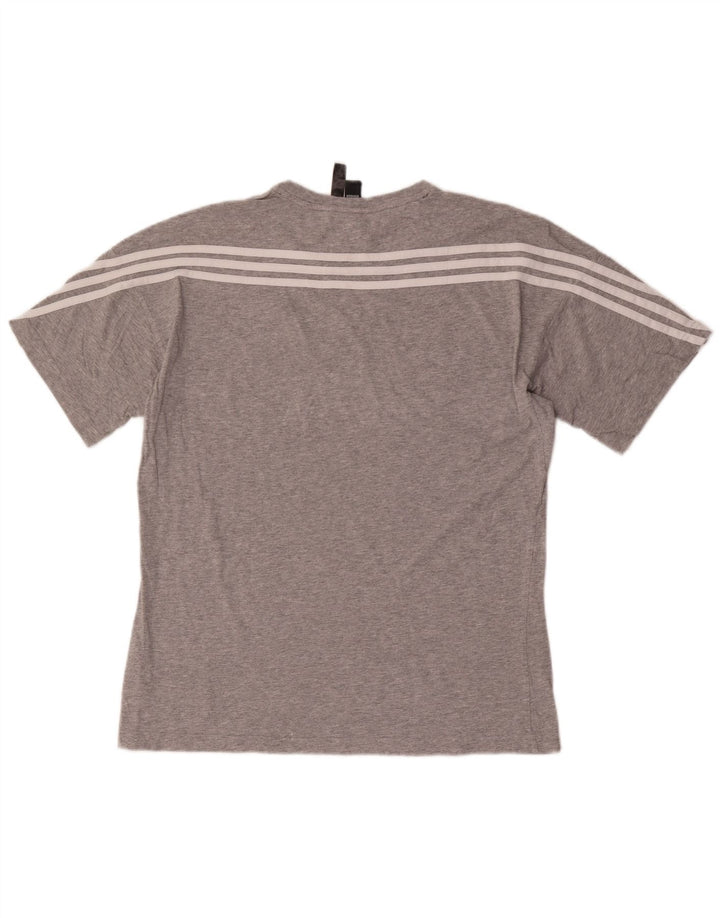 T-shirt da uomo Adidas Top in cotone chiazzato grigio medio