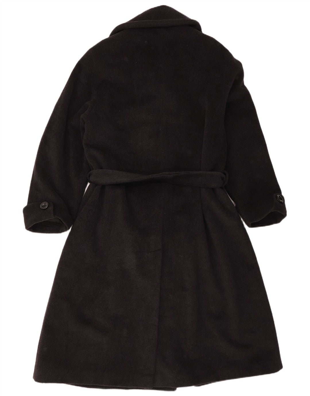 Cappotto doppiopetto vintage da donna UK 16 grande in lana grigia