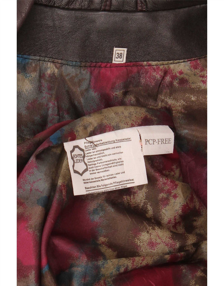 Cappotto oversize in pelle vintage da donna EU 38 Marrone medio