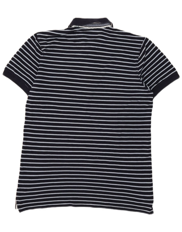 Polo da uomo Massimo Dutti a righe grandi blu navy