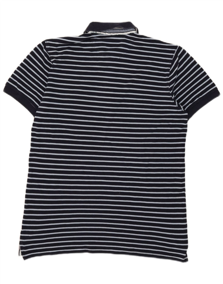 Polo da uomo Massimo Dutti a righe grandi blu navy