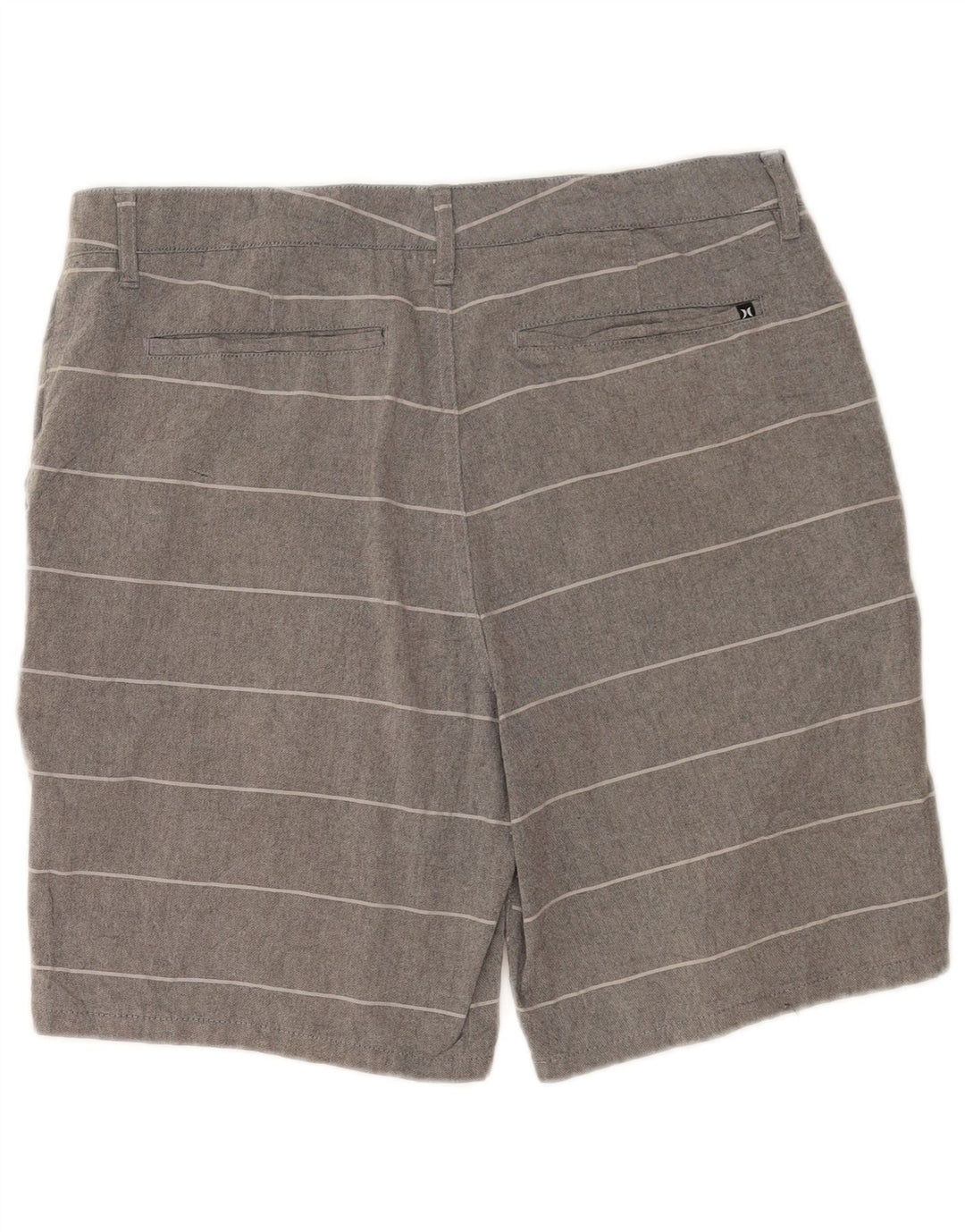 Pantaloncini chino da uomo Hurley W32 in cotone a righe grigio medio