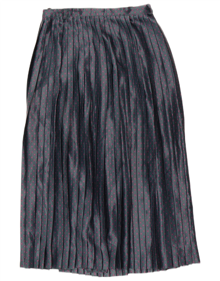 Gonna a pieghe a coltello da donna Haupt W28 Verde medio floreale