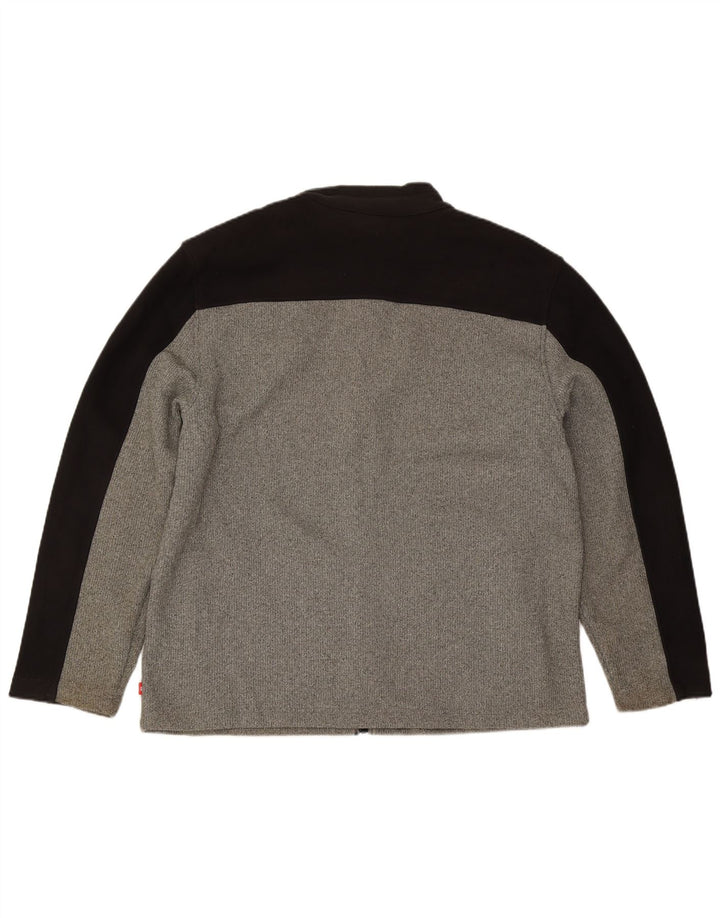 Giacca da tuta da uomo IZOD XL in poliestere color block grigio