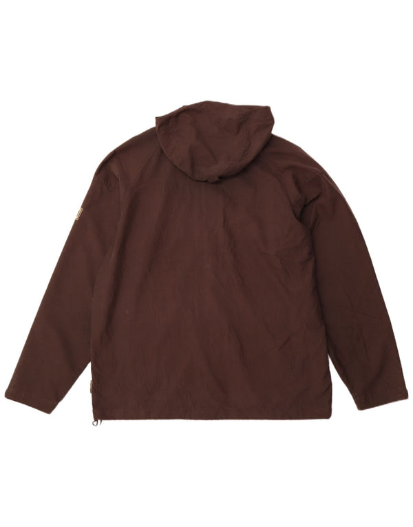 JACK WOLFSKIN Giacca antipioggia da uomo con cappuccio UK 44/46 XL Poliestere marrone