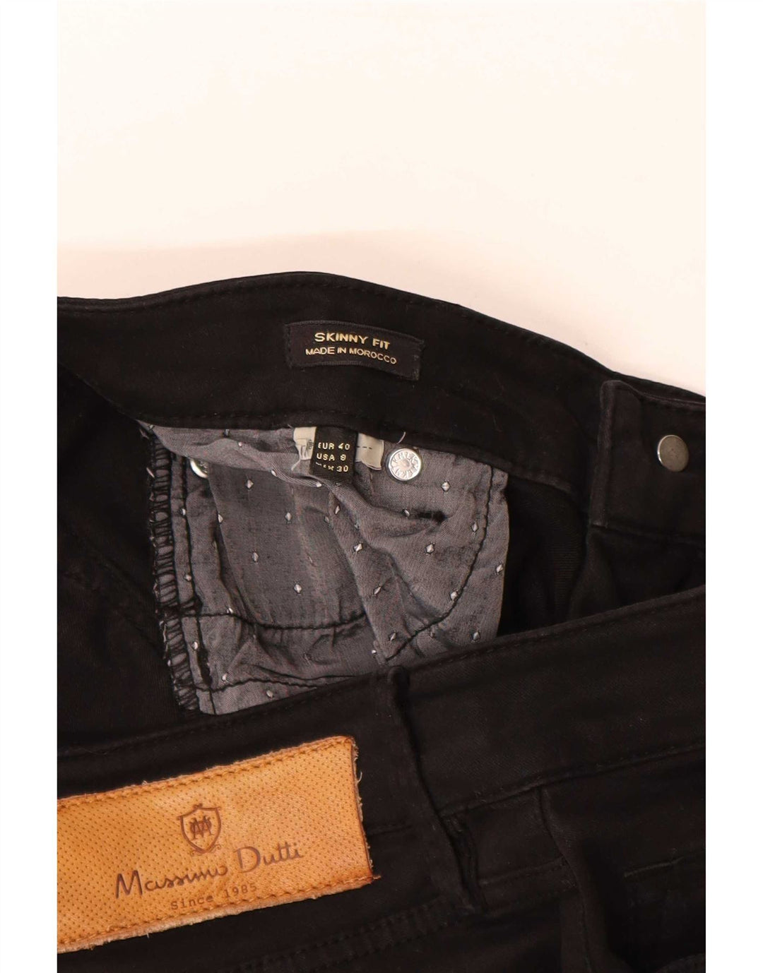 Jeans skinny corti da donna Massimo Dutti EU 40 medio W30 L26 neri