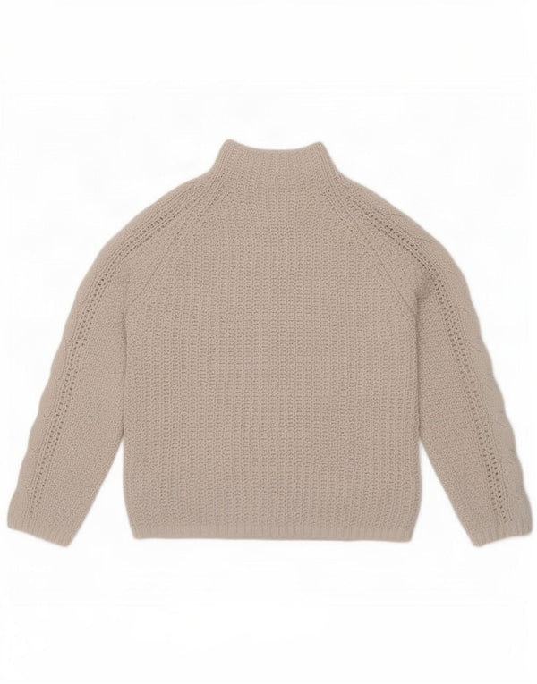 Maglione maglione a collo alto da donna Marks & Spencer UK 14 Beige medio