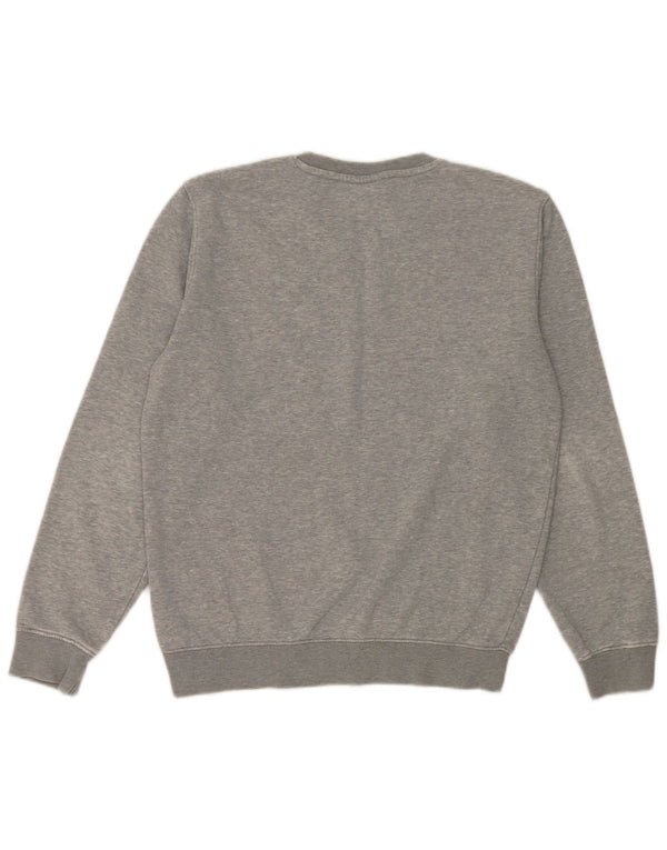 Felpa grafica da uomo Champion, maglione piccolo, cotone chiazzato grigio