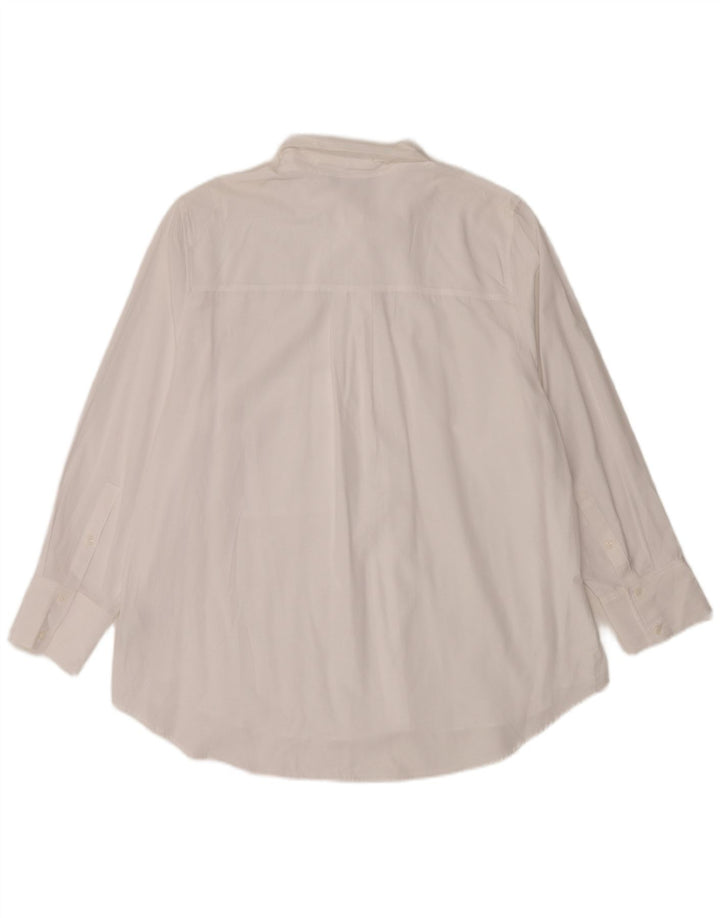 Camicia oversize da donna Marks & Spencer UK 18 XL cotone bianco