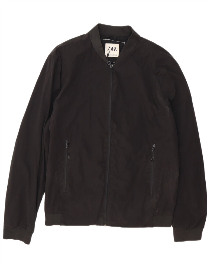 Giubbotto bomber da uomo Zara UK 40 grande nylon nero