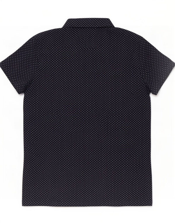 Polo da donna Puma UK 12 media cotone maculato blu navy