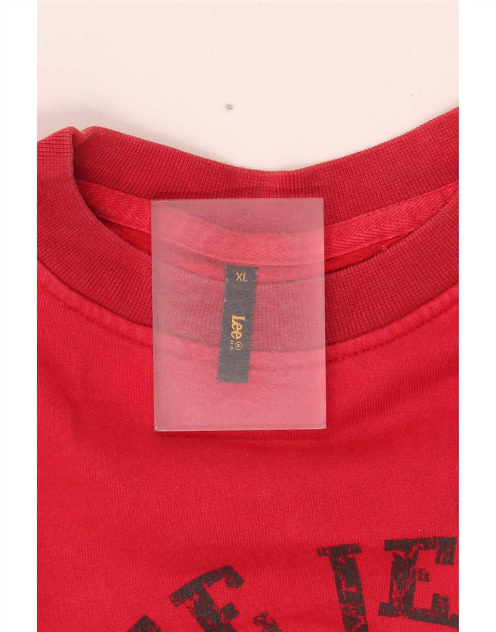 Felpa grafica da uomo Lee Jumper XL rossa