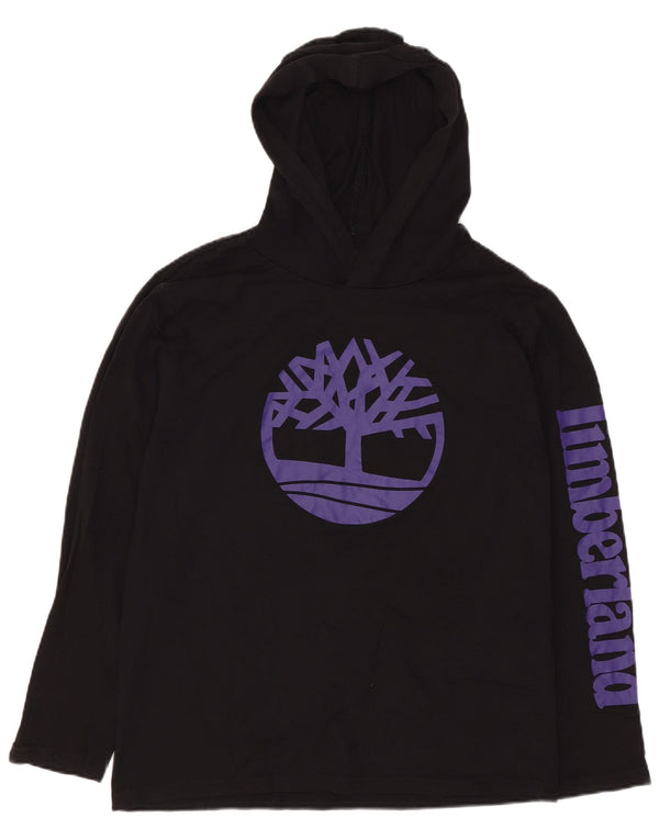 Maglione con cappuccio grafico per ragazzi Timberland 10-11 anni cotone nero medio