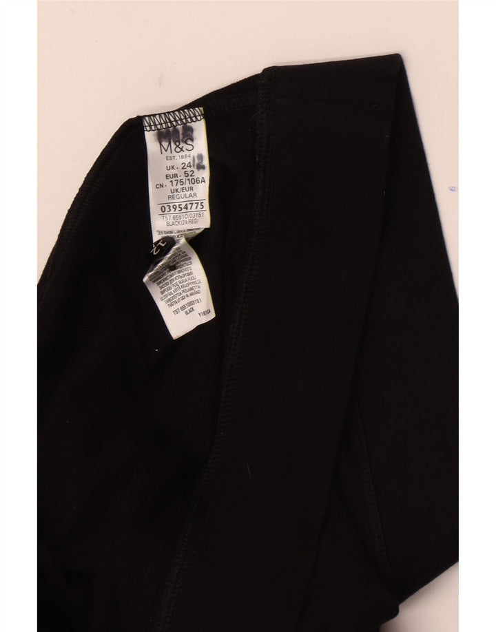 Leggings da donna Marks & Spencer UK 24 4XL Cotone nero