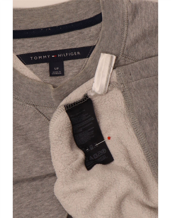 Felpa da uomo Tommy Hilfiger Maglione piccolo cotone chiazzato grigio