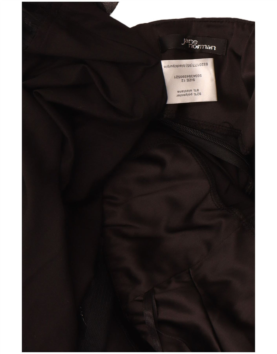 Abito senza spalline da donna Jane Norman UK 12 Poliestere floreale nero medio