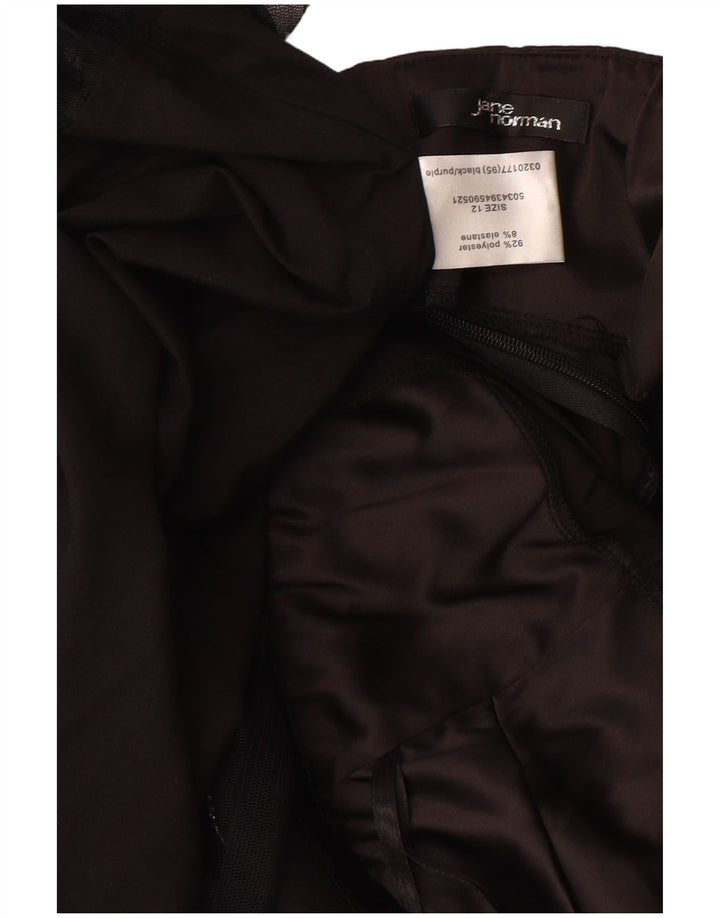 Abito senza spalline da donna Jane Norman UK 12 Poliestere floreale nero medio