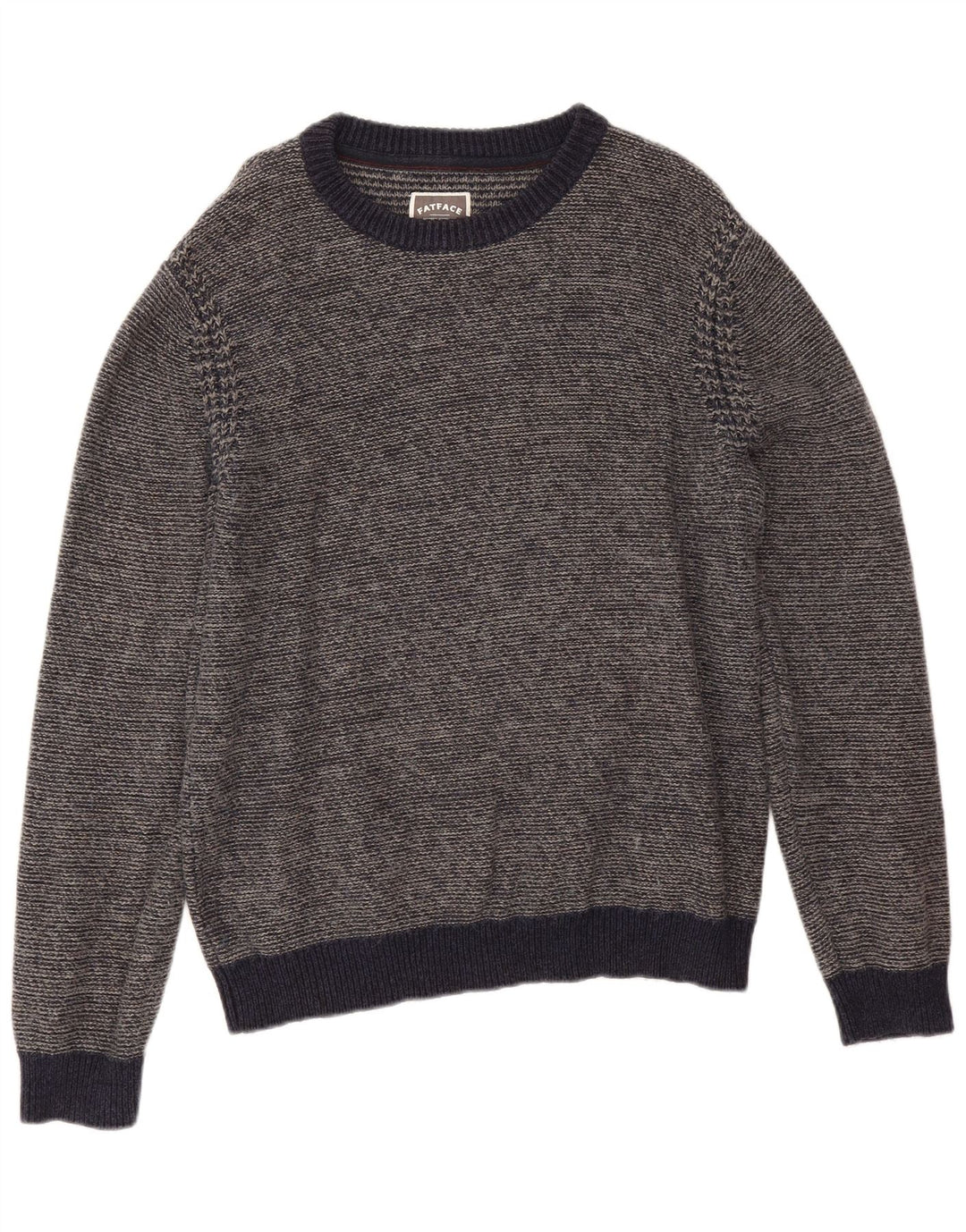 Maglione da uomo con scollo a barca Fat Face, grande cotone grigio