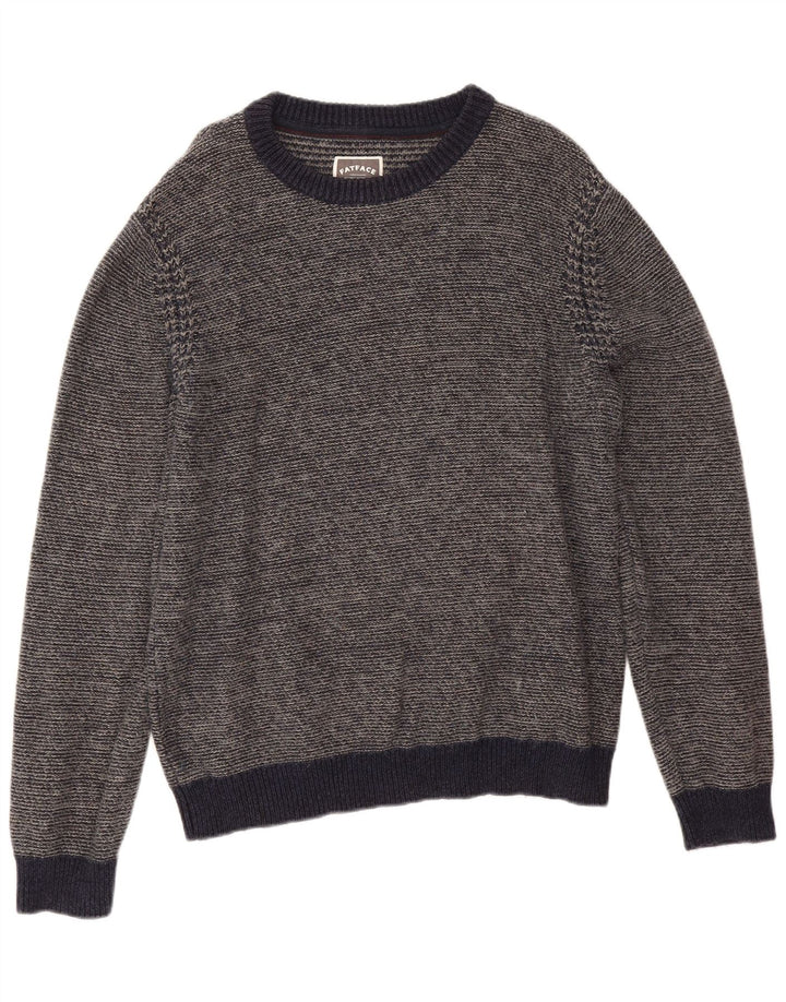 Maglione da uomo con scollo a barca Fat Face, grande cotone grigio