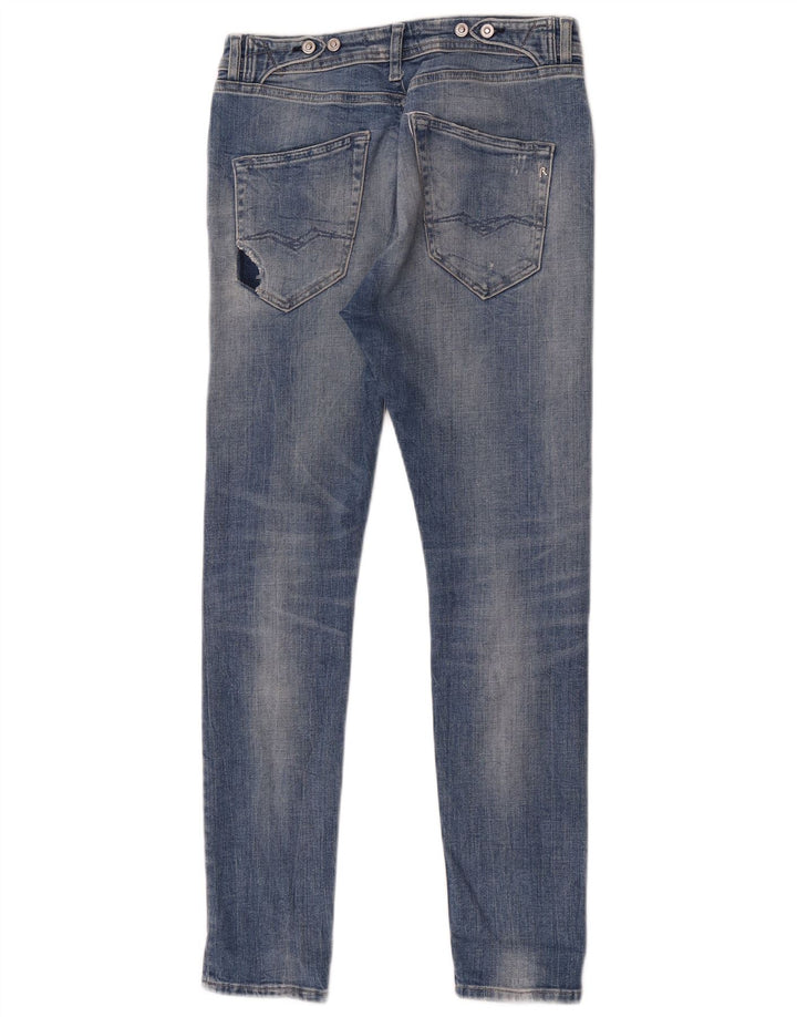 Replay Jeans skinny effetto invecchiato da donna W29 L30 Blu