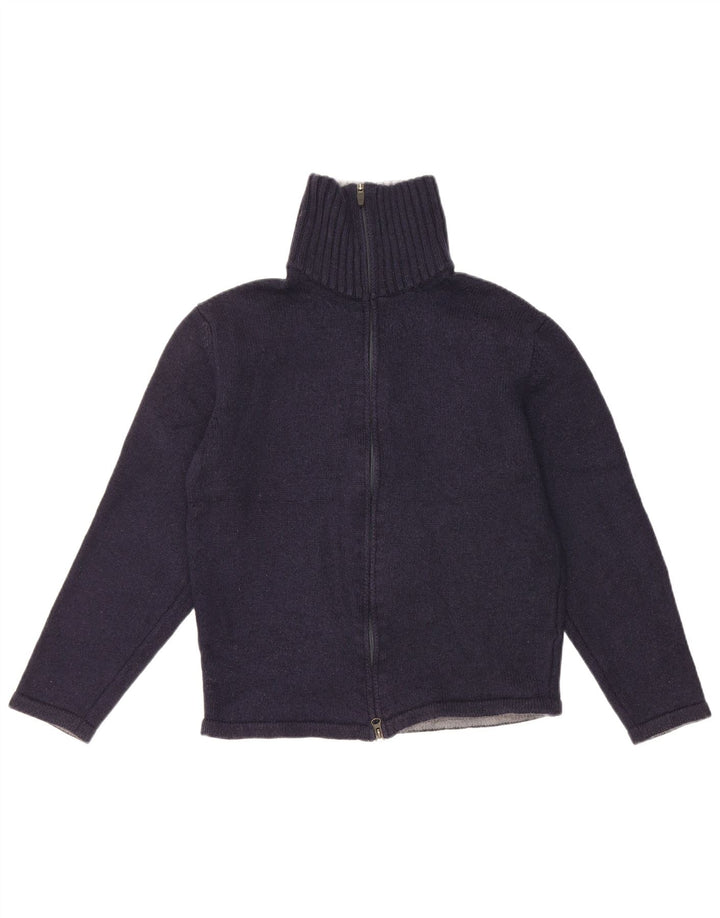 Maglione cardigan da donna Massimo Dutti UK 14 blu navy medio